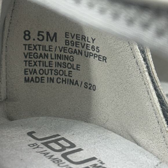 Jambu JBU Everly Womens 8.5M Vegan Gladiator Sandal Light Gray Shimmer Stretch - Picture 8 of 9